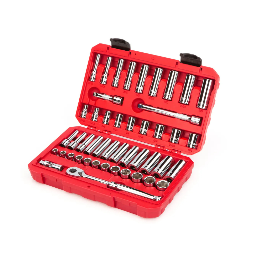 Tekton 3/8 Inch Drive 6-Point Socket and Ratchet Set with Case from GME Supply
